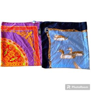 Vintage Silk Scarf Bundle of 2